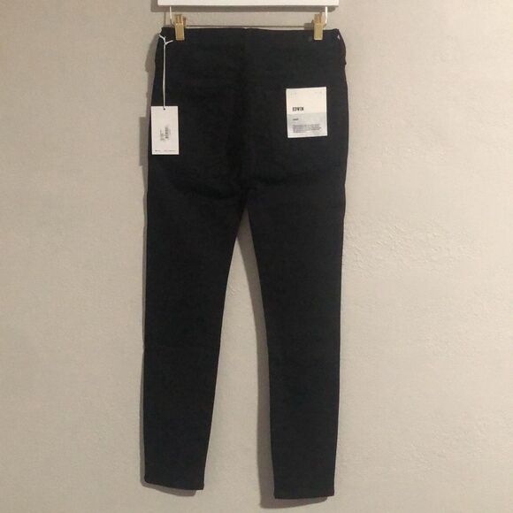 Edwin Women’s Size 28 Pixie 9” Mid Rise Skinny Denim Jeans in Black - Picture 2 of 10